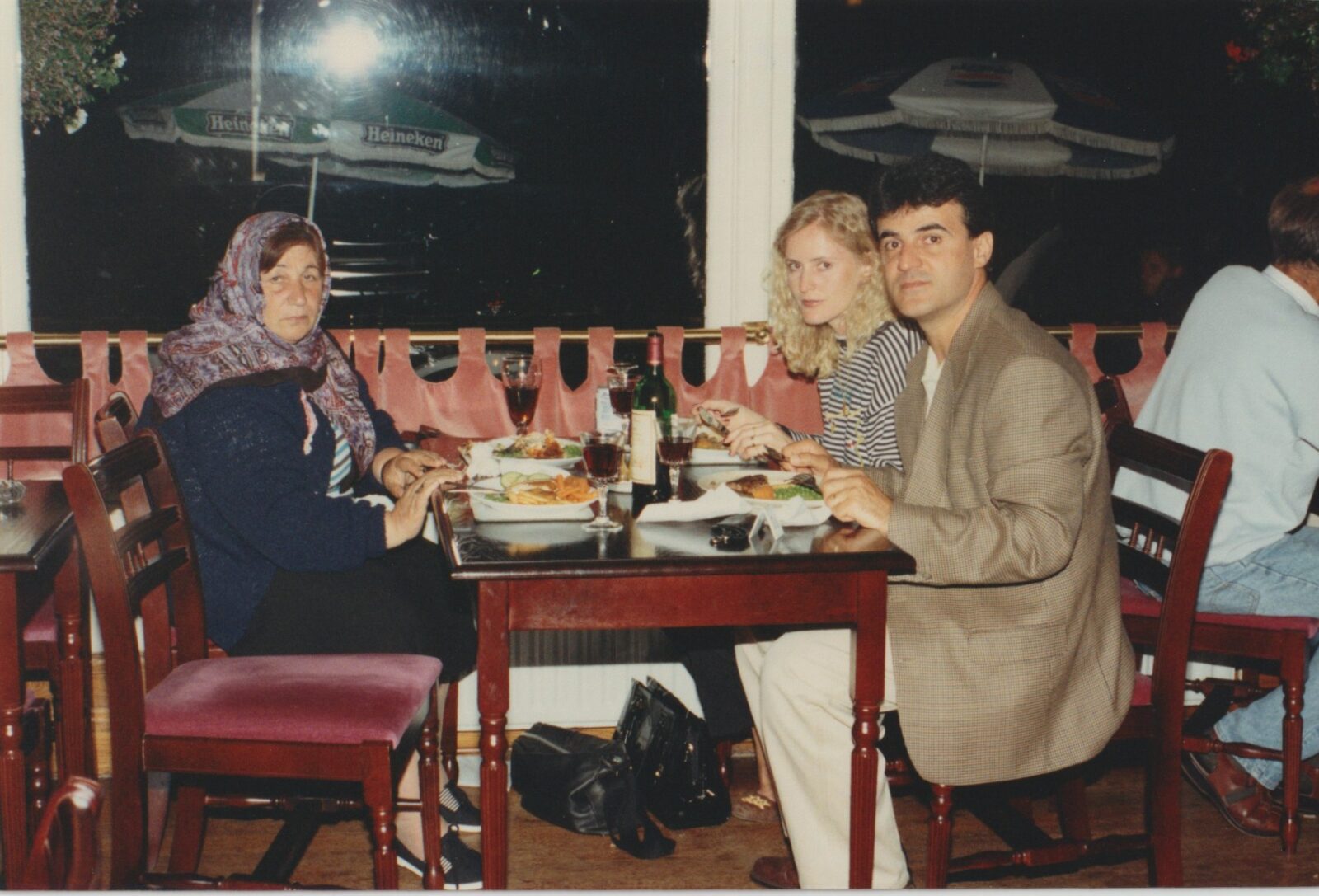 
Maria Bastan-Sarabi's parents eating dinner with her Iranian grandmother